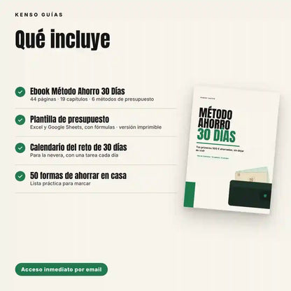 Método Ahorro 30 Días – Tus primeros 500 € ahorrados