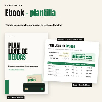 Plan Libre de Deudas – Sabe el mes exacto en que te liberas